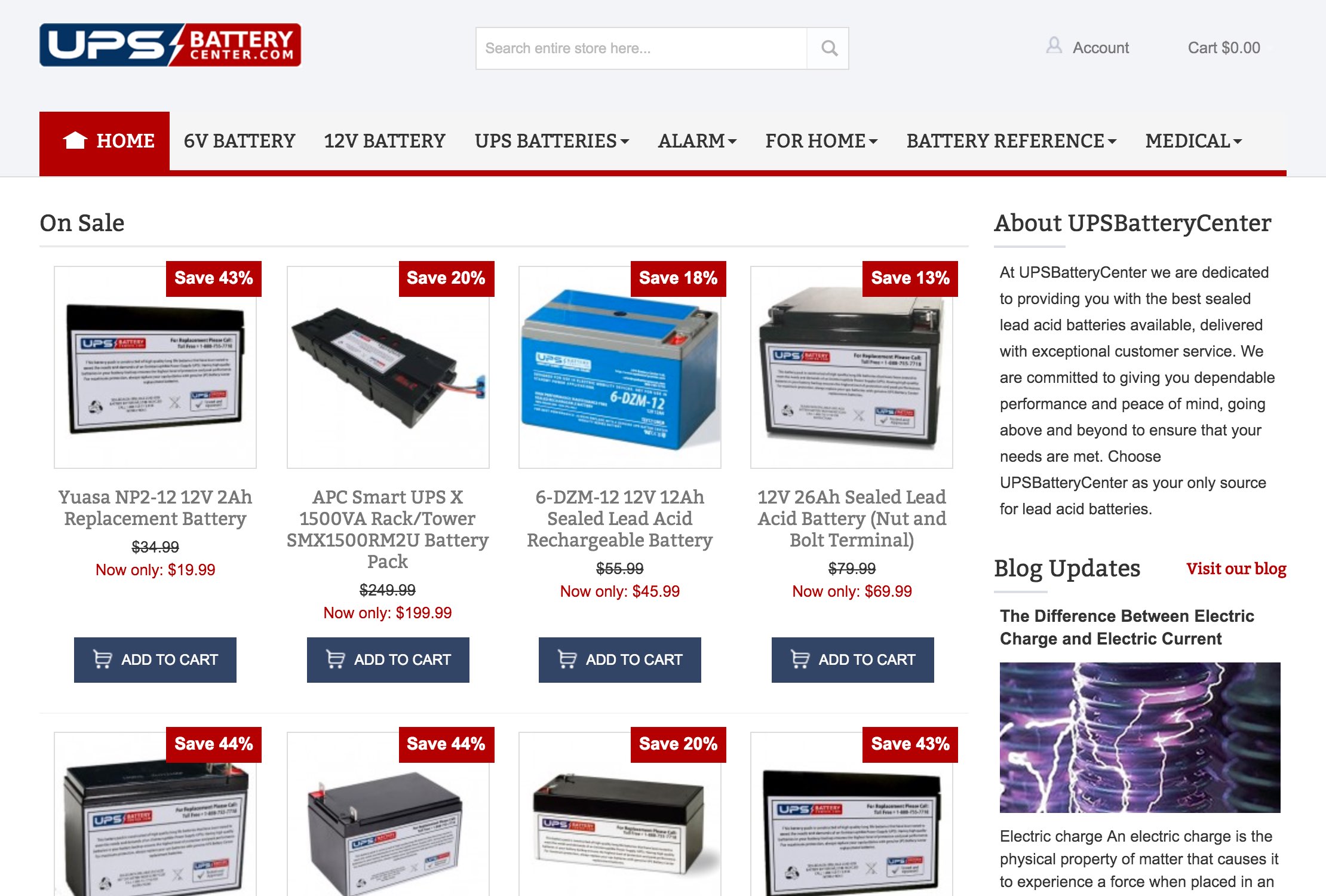 Swiftype Search for UPS Battery Center