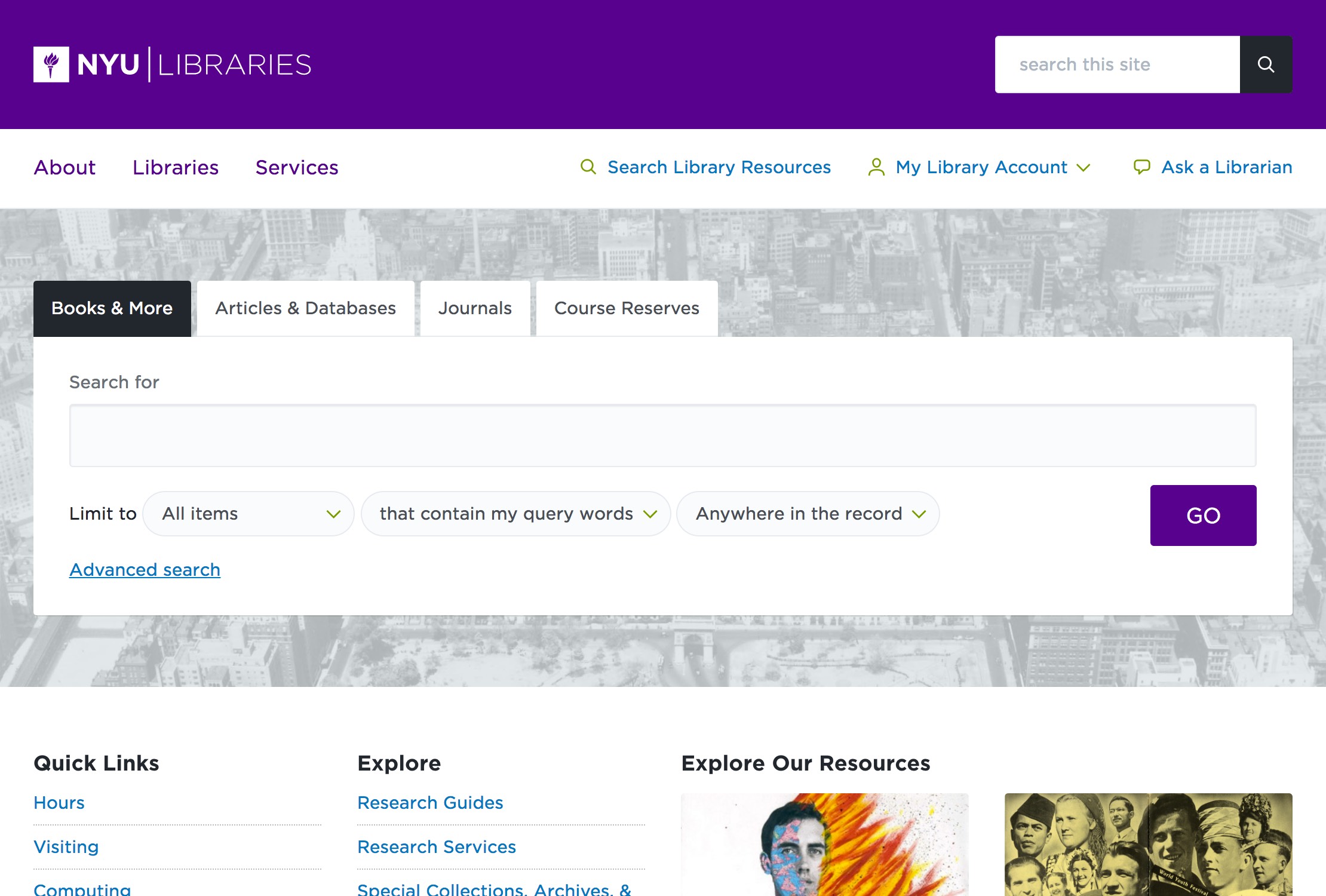 Swiftype Search for NYU Libraries